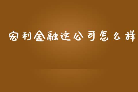 宏利金融这公司怎么样_https://wap.apzhendong.com_今日财经_第1张