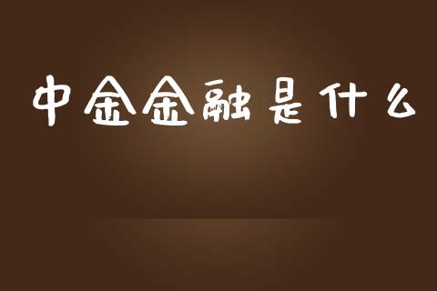 中金金融是什么_https://wap.apzhendong.com_期货直播_第1张