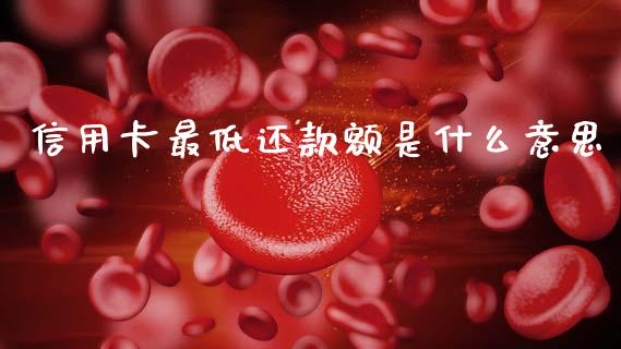 信用卡最低还款额是什么意思_https://wap.apzhendong.com_今日财经_第1张