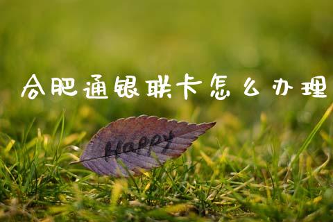 合肥通银联卡怎么办理_https://wap.apzhendong.com_投资理财_第1张