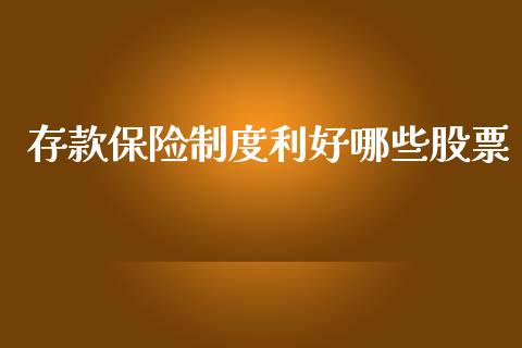 存款保险制度利好哪些股票_https://wap.apzhendong.com_美股行情_第1张
