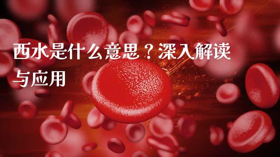 西水是什么意思？深入解读与应用_https://wap.apzhendong.com_期货直播_第1张