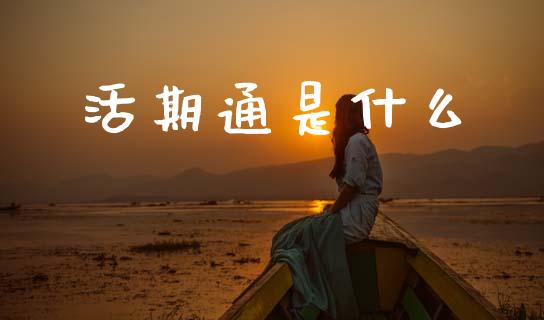 活期通是什么_https://wap.apzhendong.com_期货直播_第1张