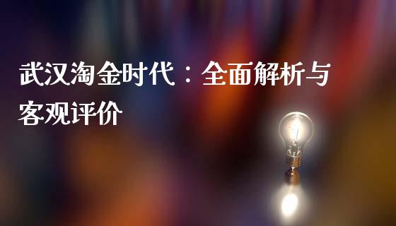 武汉淘金时代：全面解析与客观评价_https://wap.apzhendong.com_今日财经_第1张