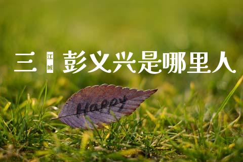 三鑫彭义兴是哪里人_https://wap.apzhendong.com_今日财经_第1张