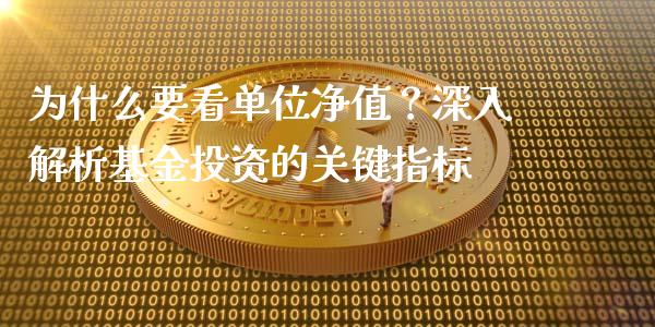 为什么要看单位净值？深入解析基金投资的关键指标_https://wap.apzhendong.com_期货直播_第1张