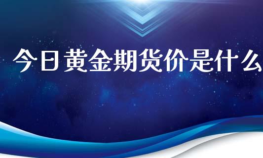 今日黄金期货价是什么_https://wap.apzhendong.com_投资理财_第1张