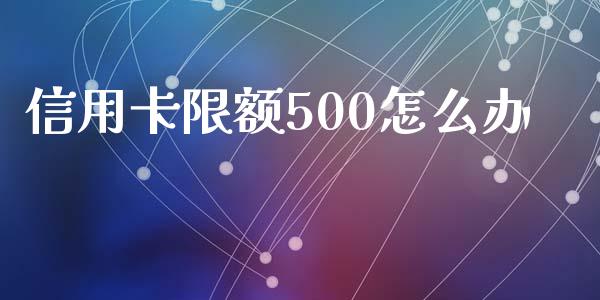 信用卡限额500怎么办_https://wap.apzhendong.com_投资理财_第1张