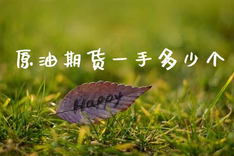 原油期货一手多少个_https://wap.apzhendong.com_投资理财_第1张