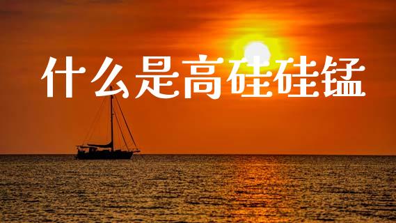 什么是高硅硅锰_https://wap.apzhendong.com_期货直播_第1张
