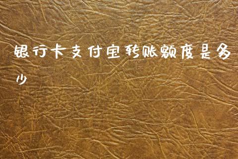 银行卡支付宝转账额度是多少_https://wap.apzhendong.com_美股行情_第1张