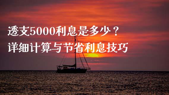 透支5000利息是多少？详细计算与节省利息技巧_https://wap.apzhendong.com_投资理财_第1张