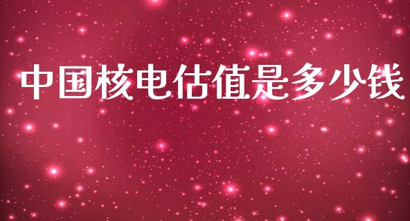 中国核电估值是多少钱_https://wap.apzhendong.com_期货直播_第1张